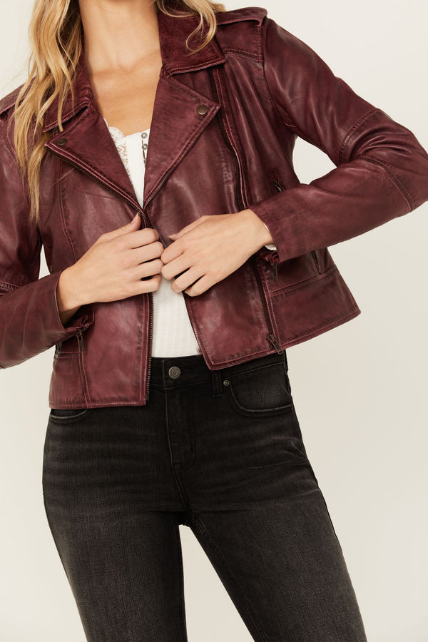 Sparrow Leather Jacket - Maroon