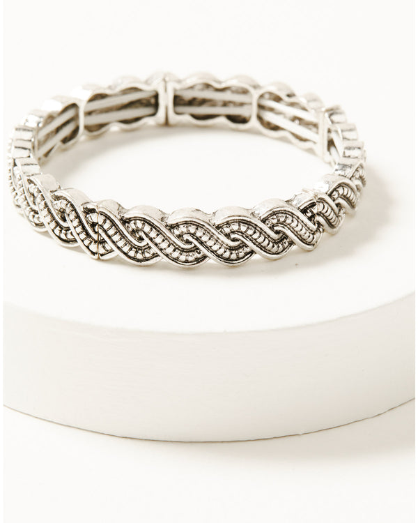 Sloan Beaded & Silver Bracelet Set