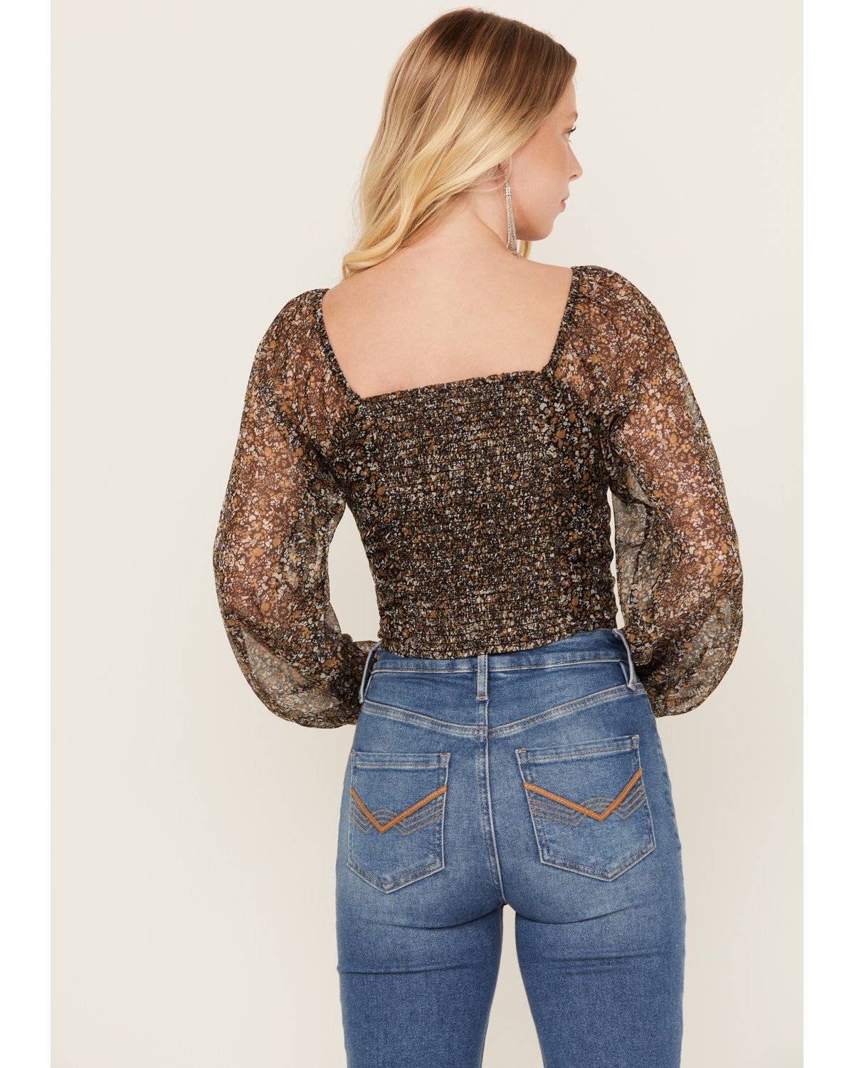 Susie Ditsy Floral Print Long Sleeve Top