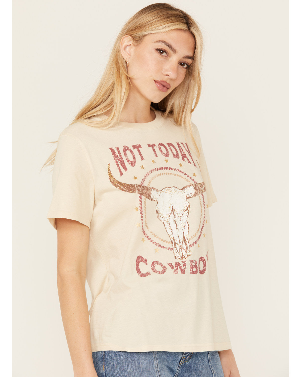 Not Today Cowboy Boyfriend Fit Short Sleeve Graphic Tee