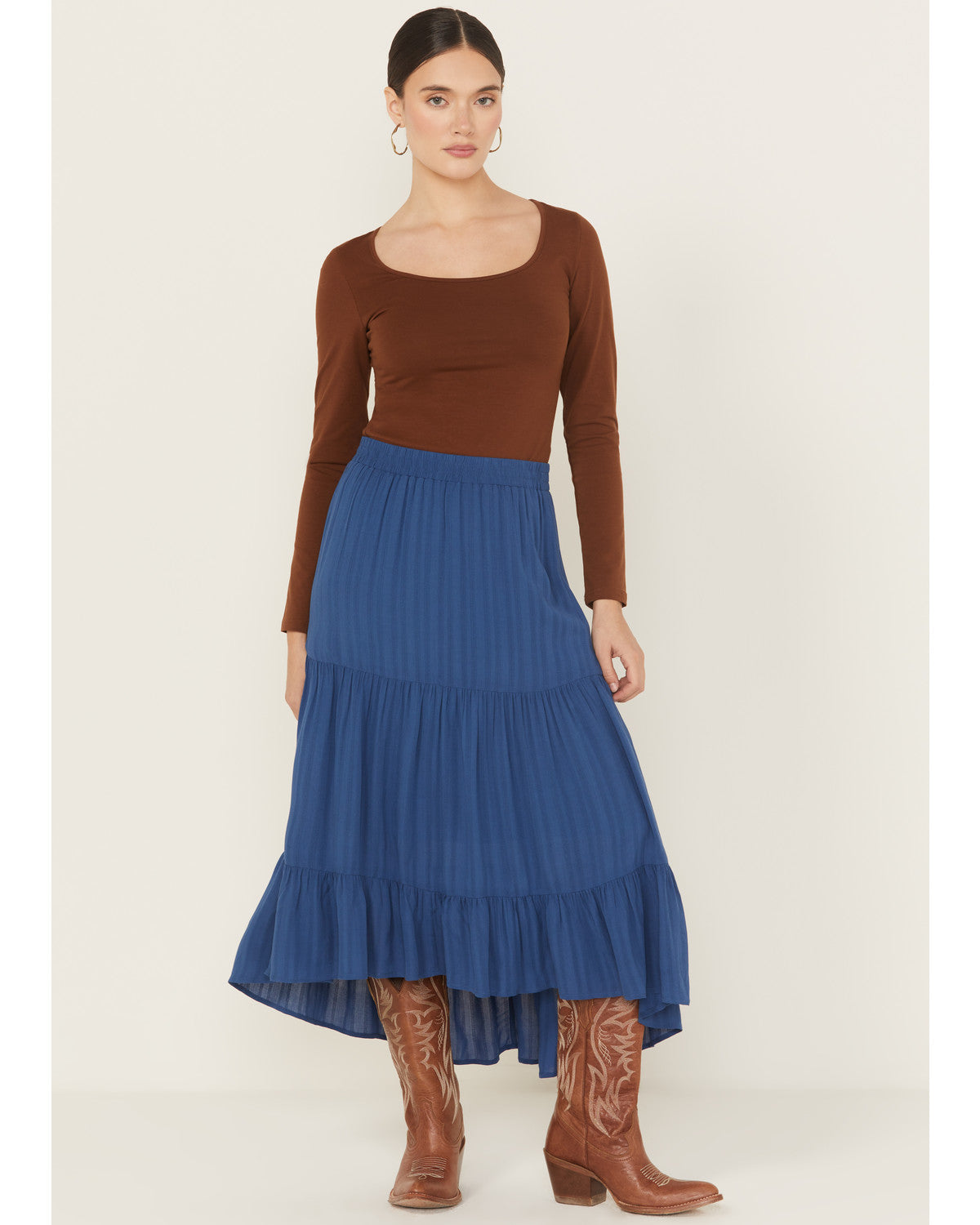 Preston High-Low Midi Skirt