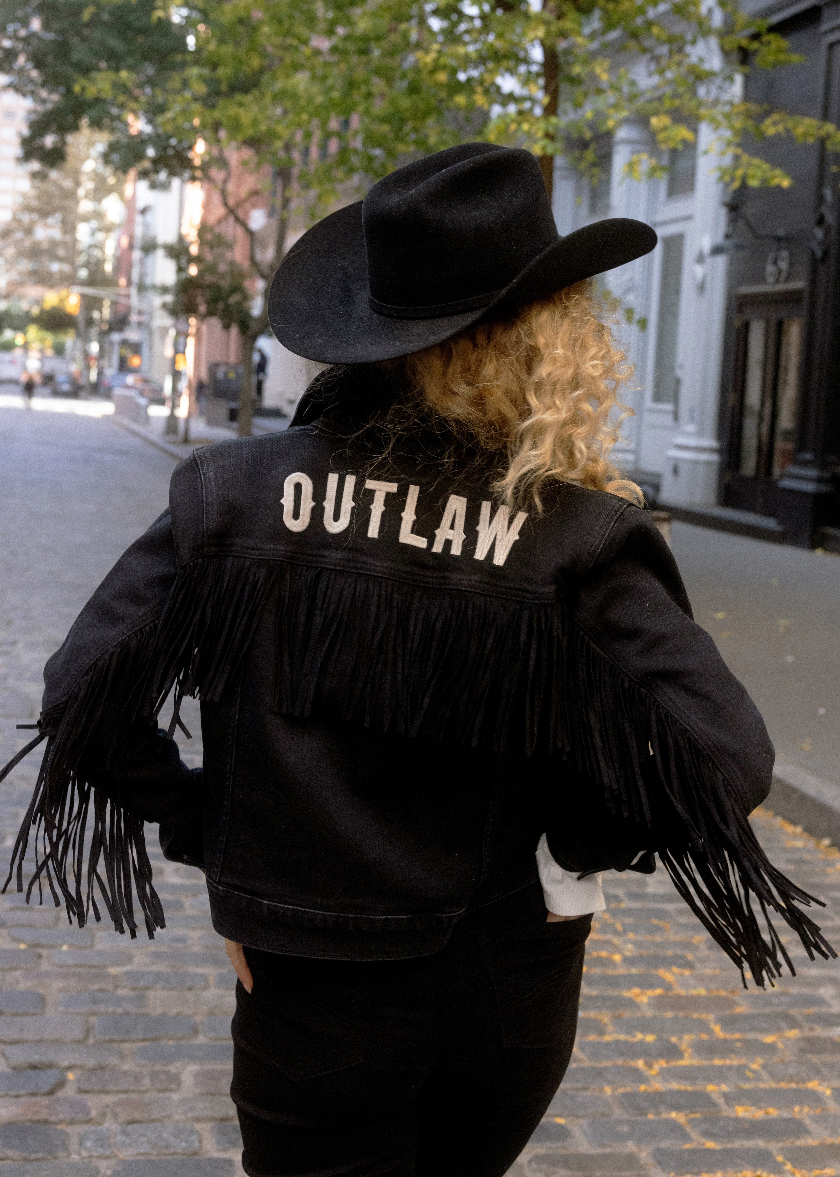 Outlaw Fringe Denim Trucker Jacket