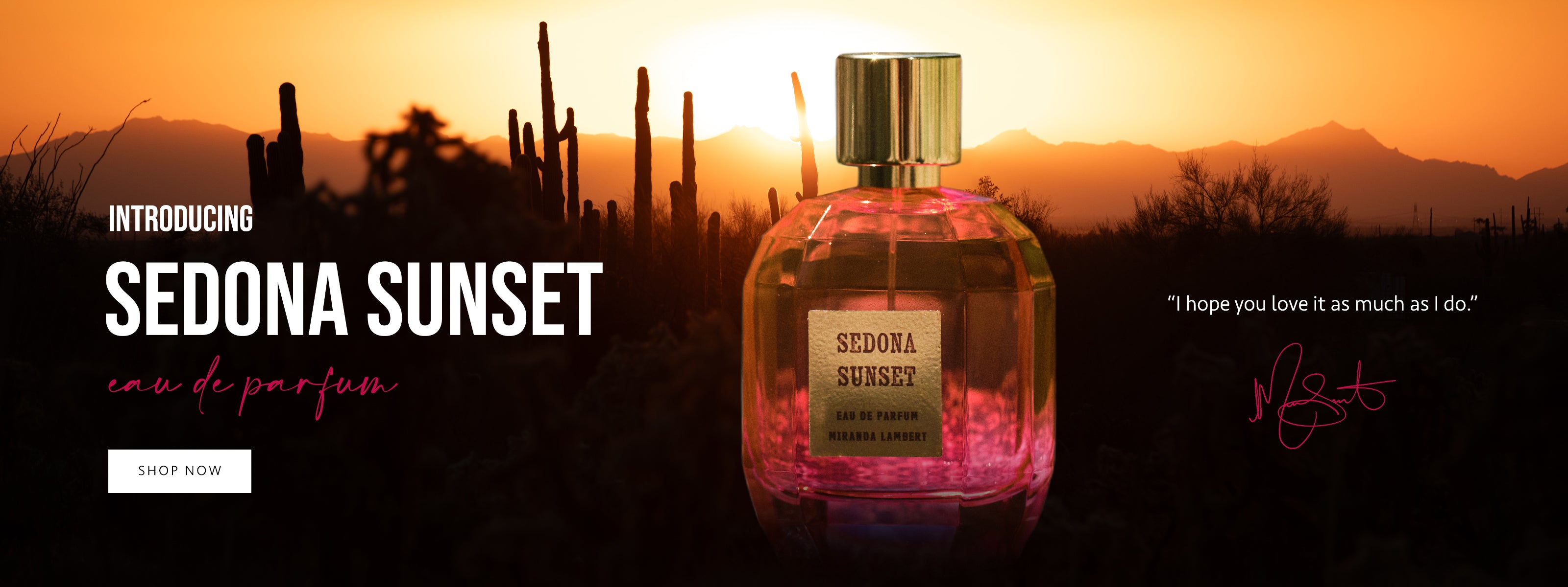 Perfume on a sunset