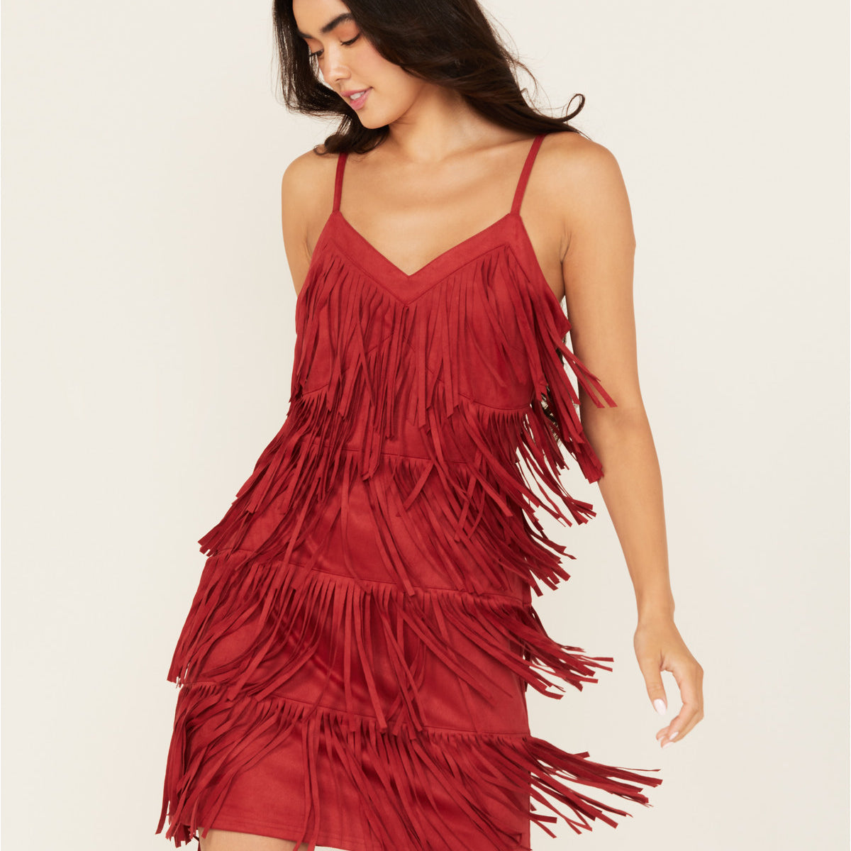 Idyllwind Women's Brixworth Fringe Faux Suede Mini Dress