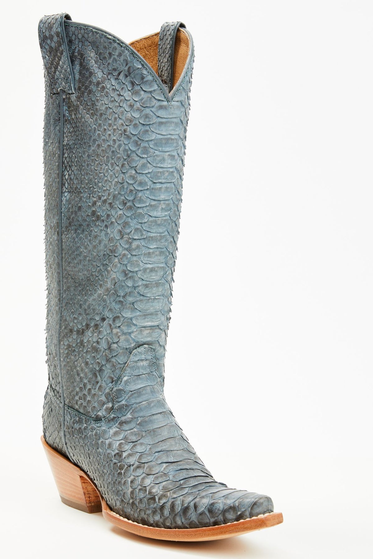 Slay Navy Python Tall Western Boots - Snip Toe