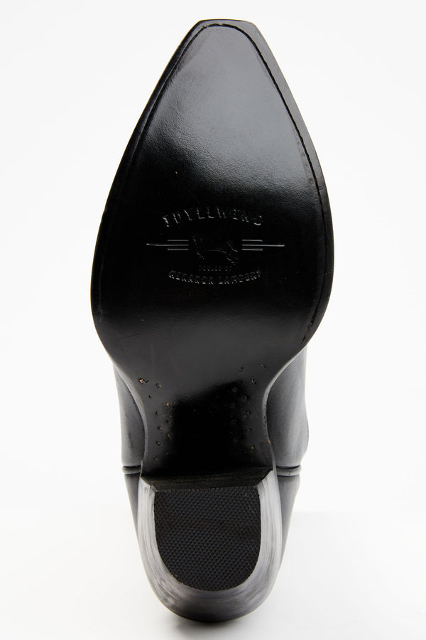 Rosey Black Western Boots - Snip Toe - Black/white