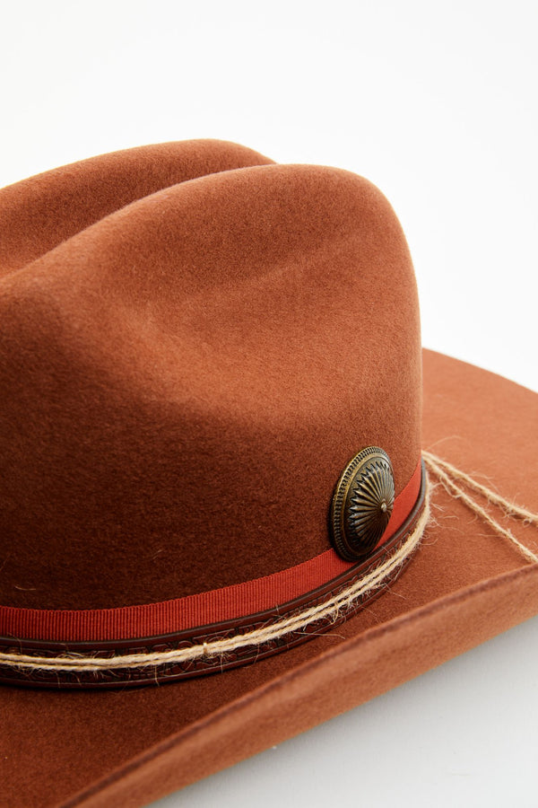 Madison Felt Cowboy Hat - Brown