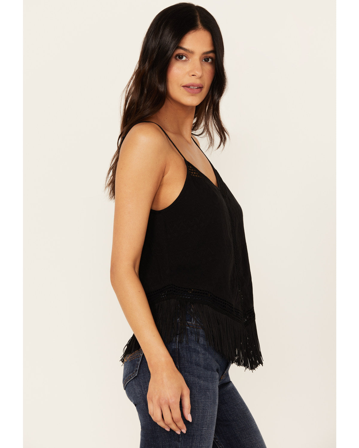 Briarwick Jacquard Fringe And Lace Tank Top