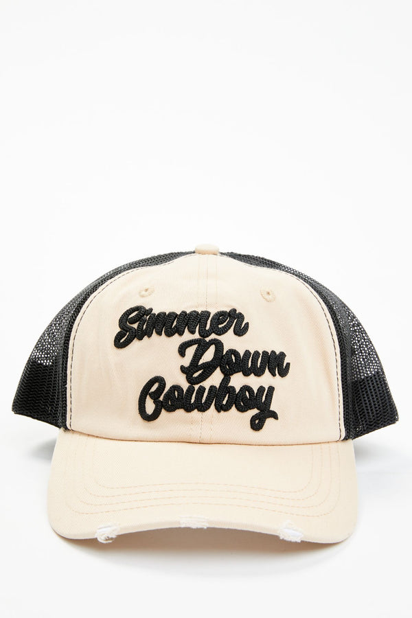 Simmer Down Baseball Cap - Cream
