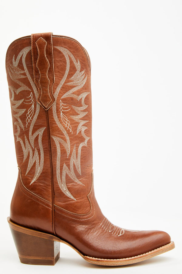 Charmed Life Tobacco Leather Western Boots - Round Toe - Brown