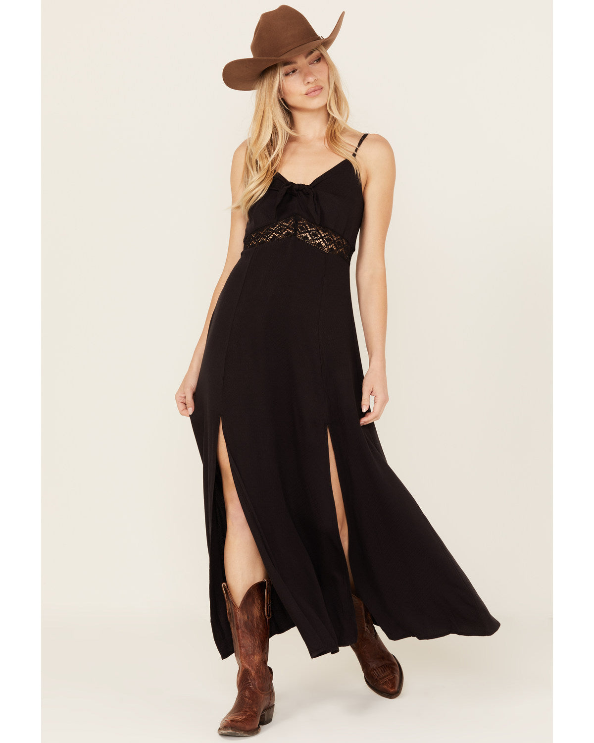Wisteria Tie Front Maxi Dress