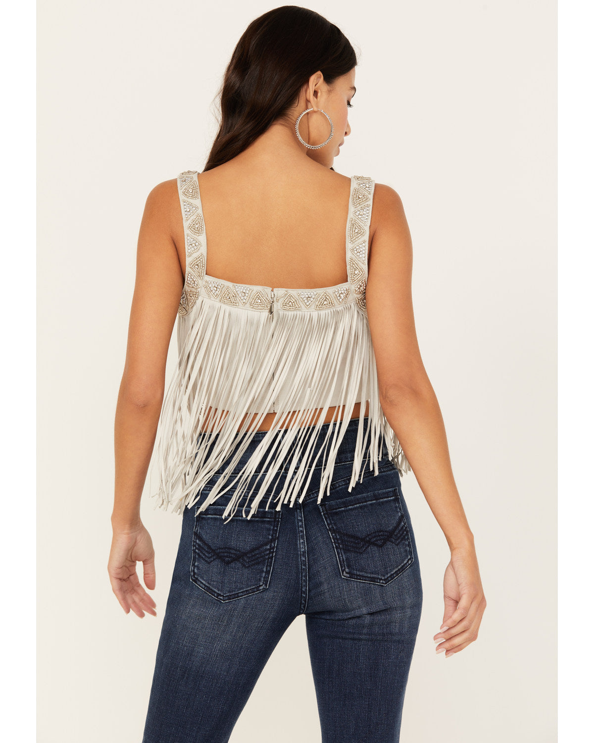 Georgia Fringe Lace-Up Bustier