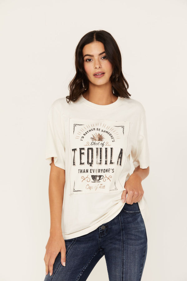 Shot Of Tequila Short Sleeve Graphic Tee - Ivory