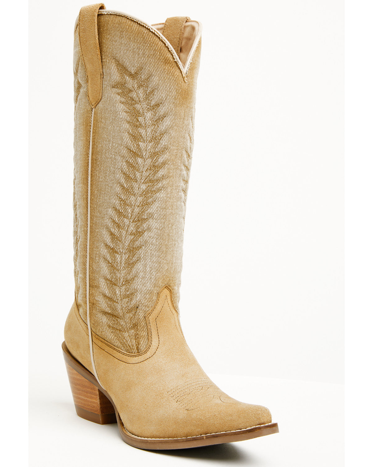 Sawtelle Denim Tall Western Boots - Snip Toe