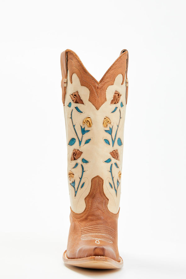 Rosey Tan Western Boots - Snip Toe - Tan