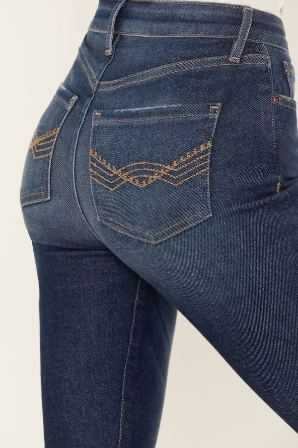 Fulton Vintage Gypsy High Rise Bootcut Jeans - Dark Wash