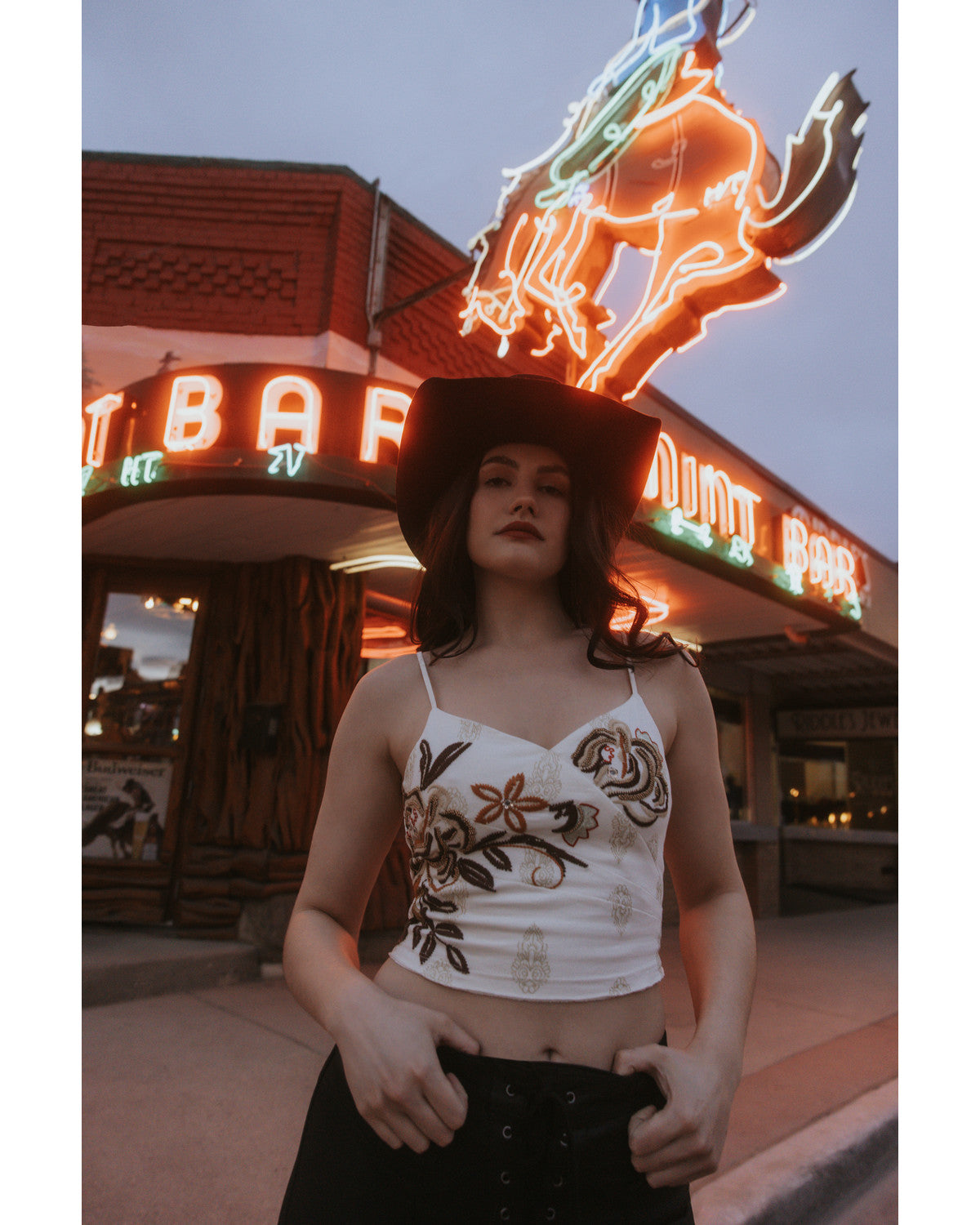 Jessamine Embroidered Beaded Crop Top