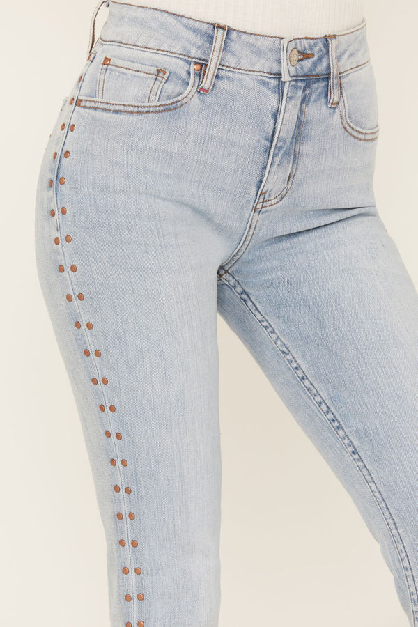 Plus Size Studded Bootcut Jeans