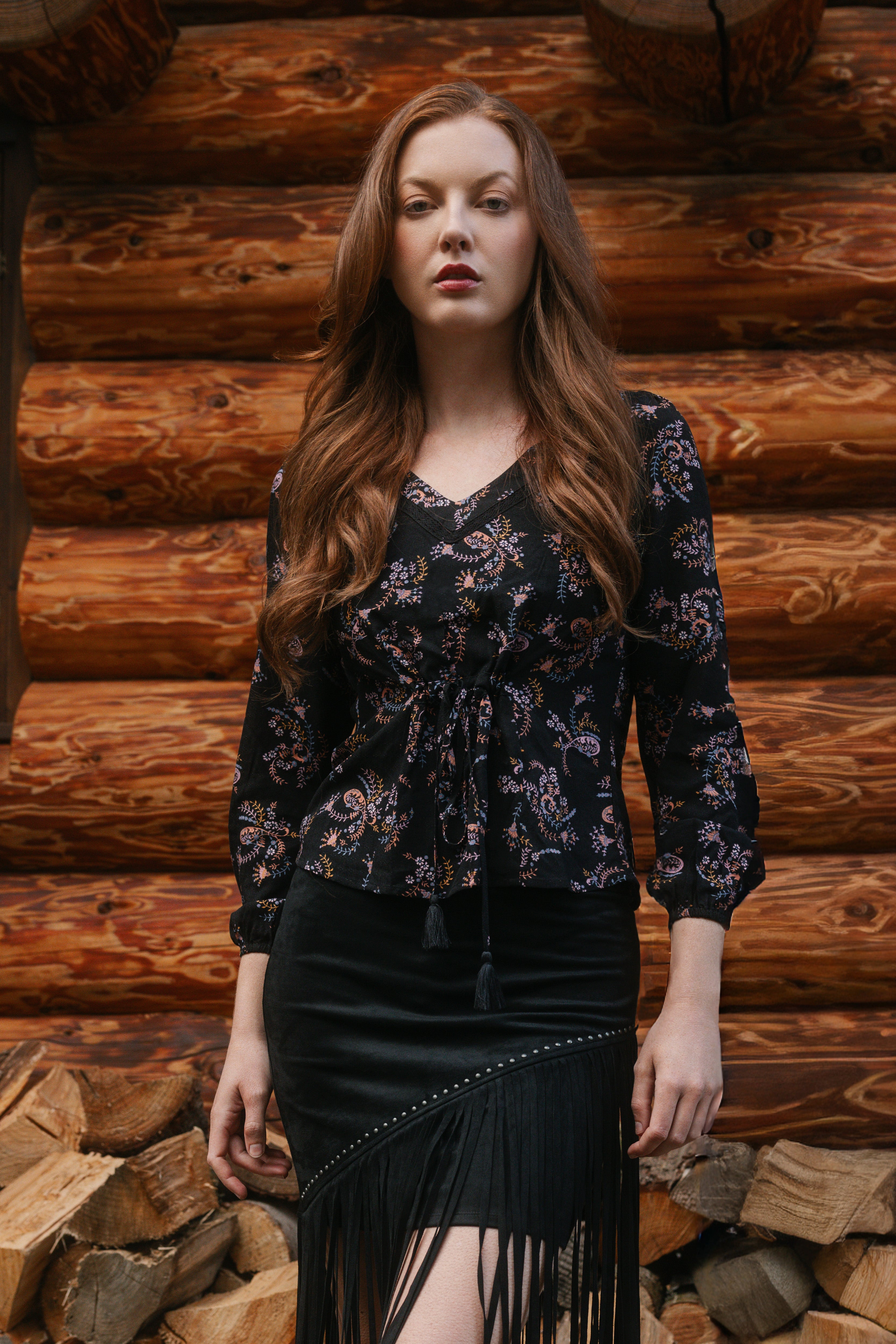 Corrigan Floral Print Long Sleeve Shirt