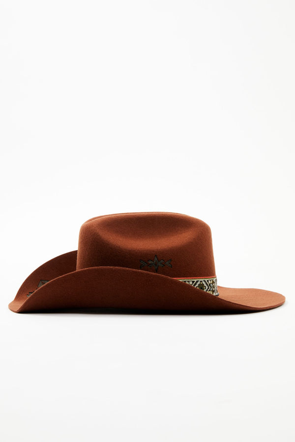 Saville Western Wool Felt Hat - Rust Copper