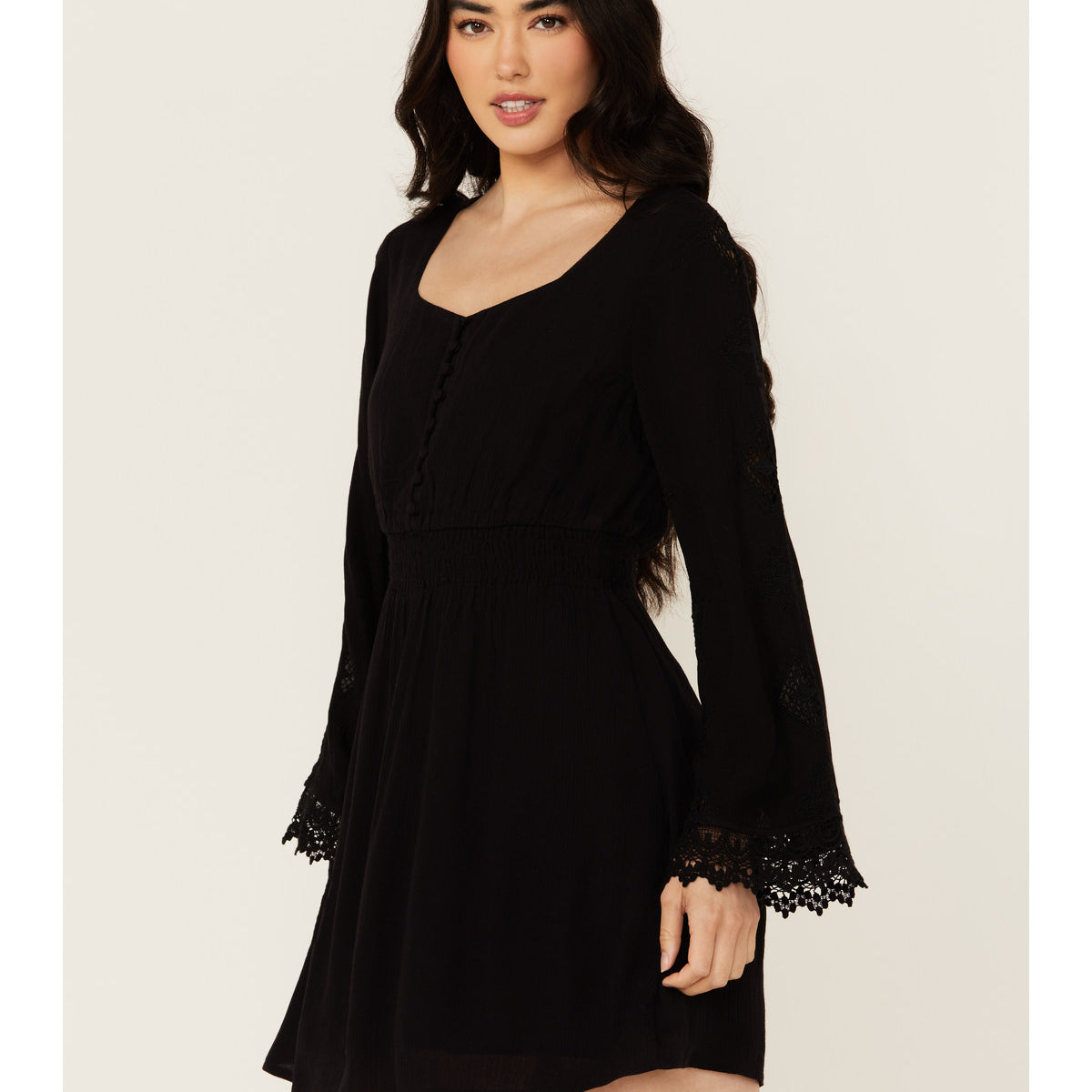 Idyllwind Women's Scotts Lace Long Sleeve Mini Dress