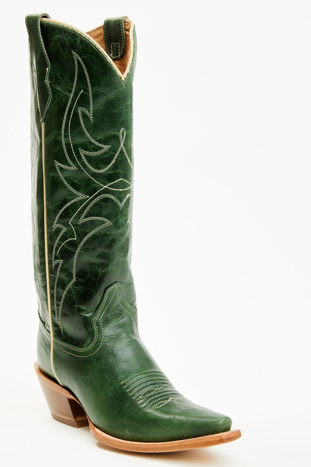 Dallas Alice Green Tall Western Boots - Snip Toe