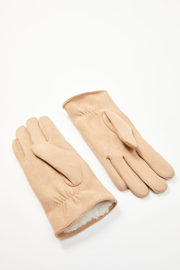 Comet Tan Microsuede Gloves - Tan