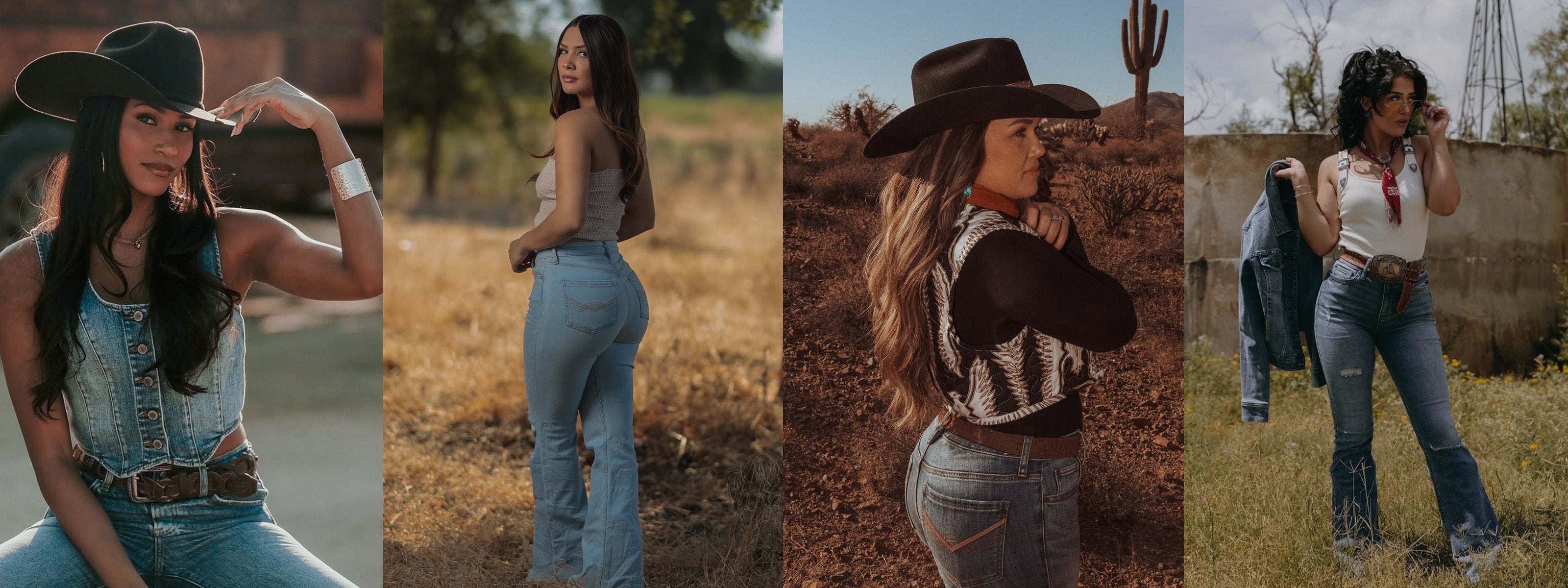 4 women in western wear