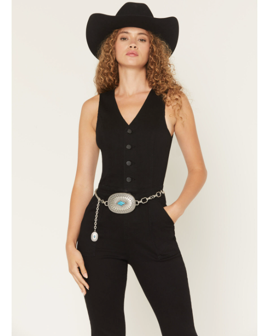 Vivelle Oval Concho Chain Belt