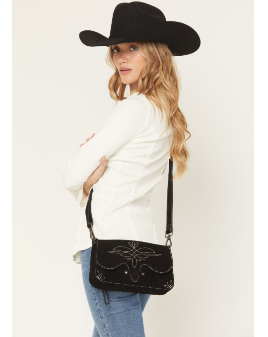 Louanne Suede Western Crossbody Bag