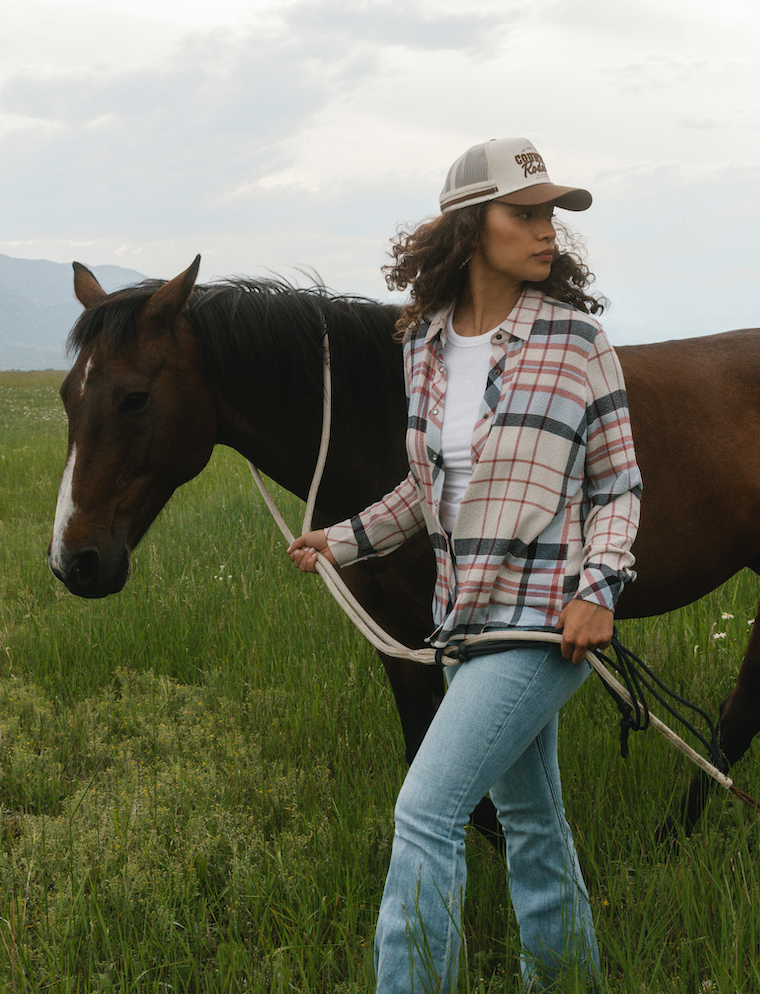 Lyle Plaid Print Long Sleeve Snap Western Shirt