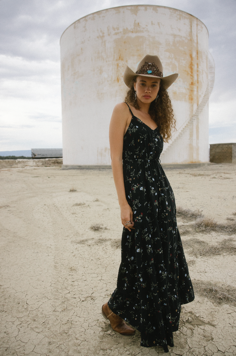 Colt Floral Print Sleeveless Button-Down Maxi Dress