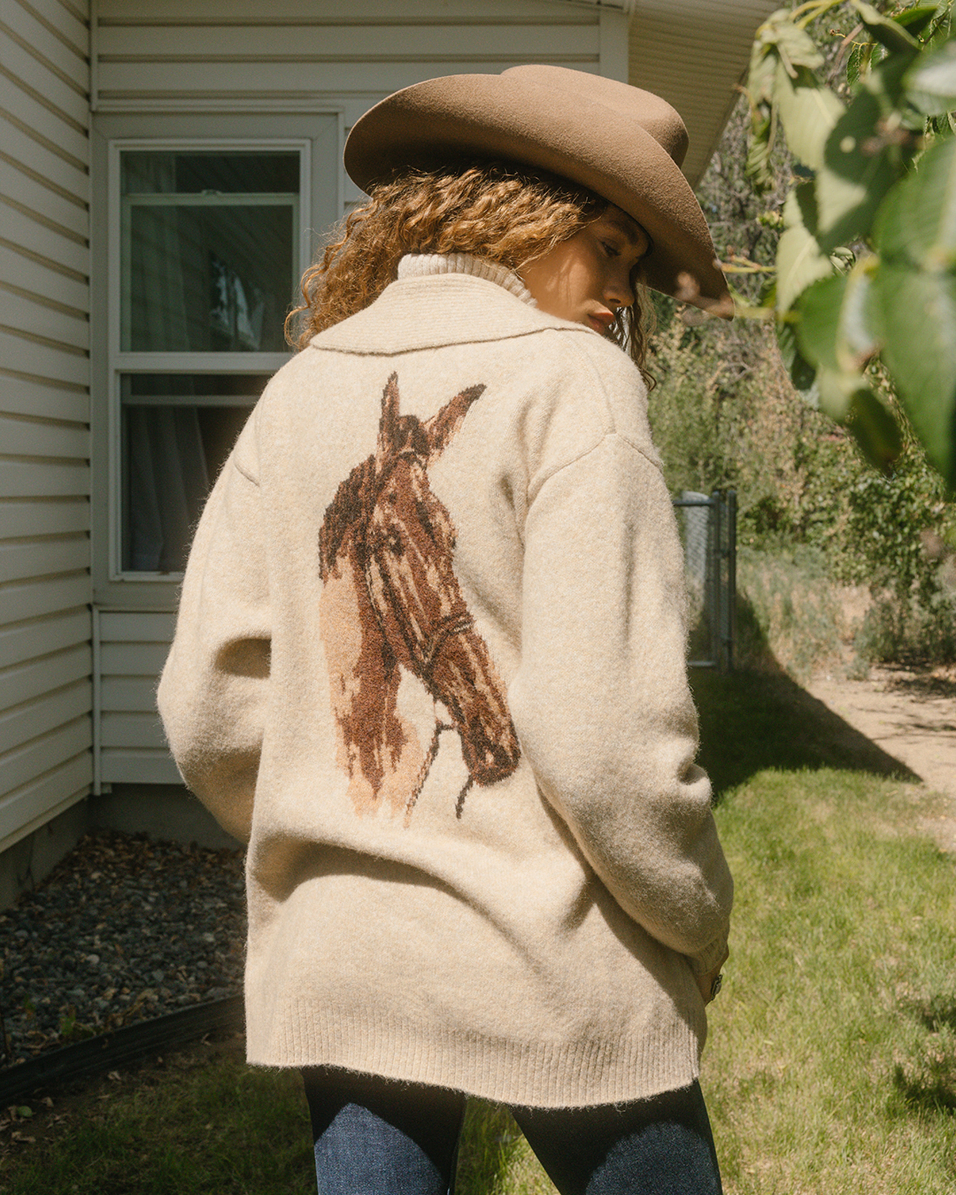 Spartan Horse Cardigan Sweater