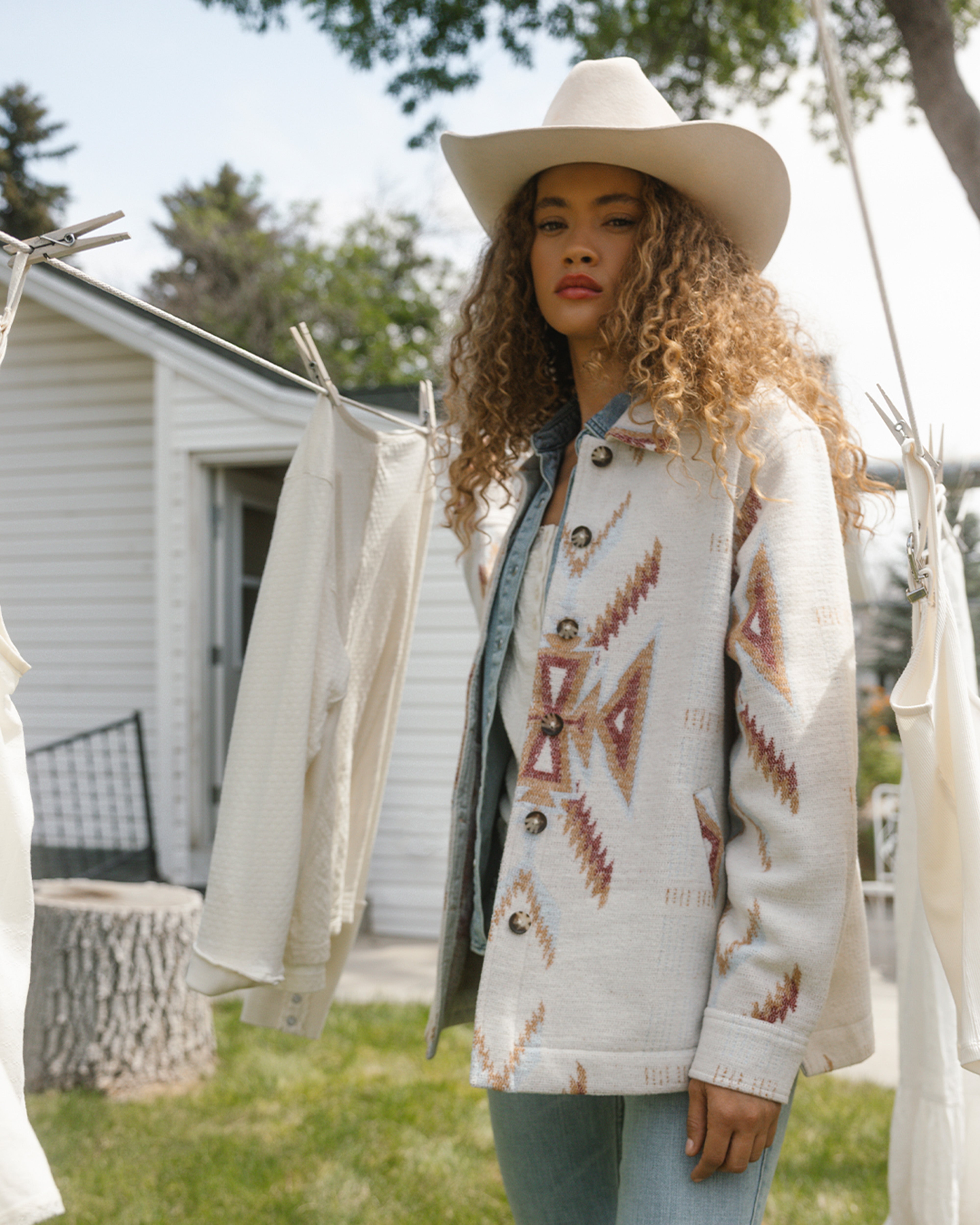 Merritt Southwestern Button-Down Shacket