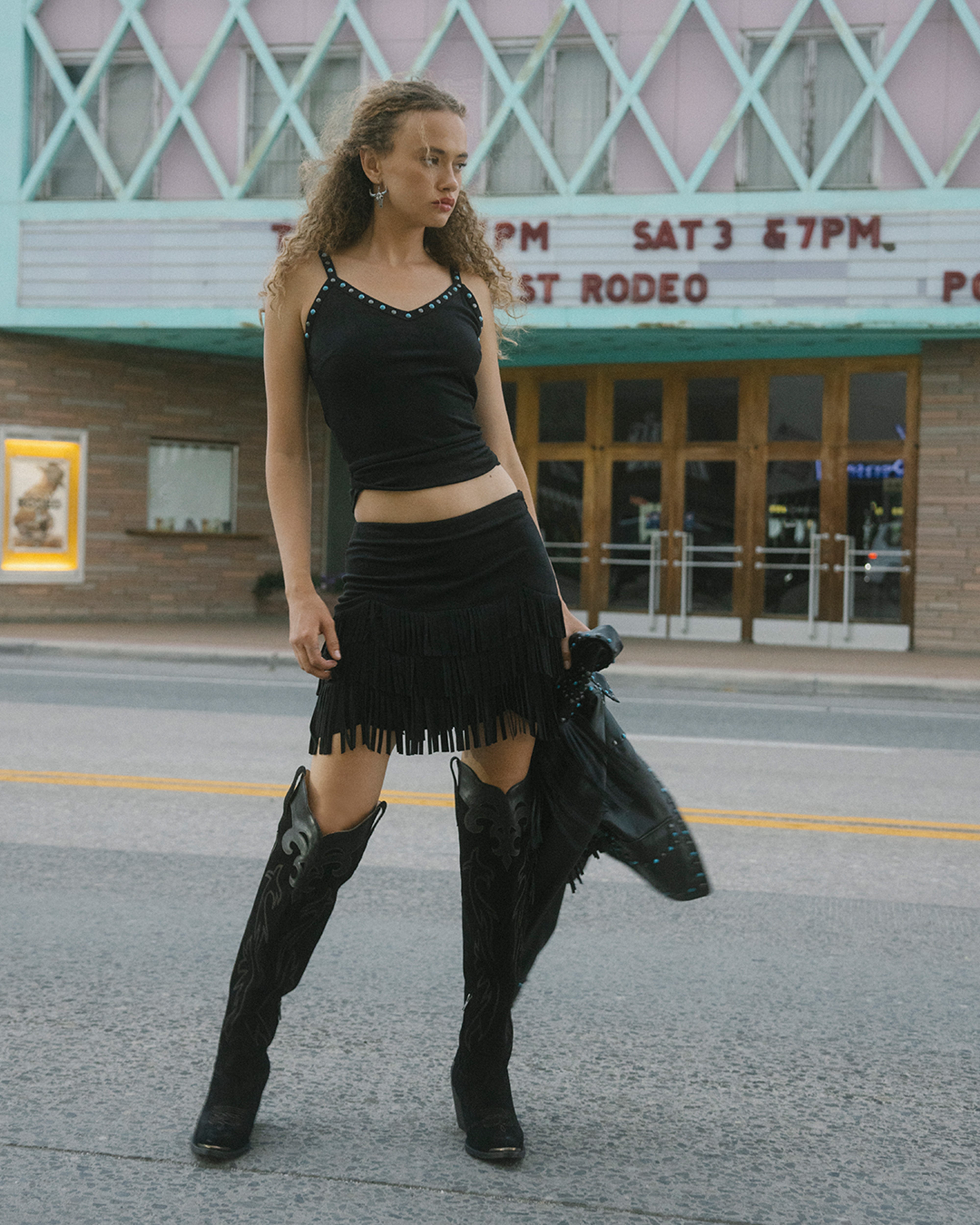 Weona Studded Faux Suede Cami