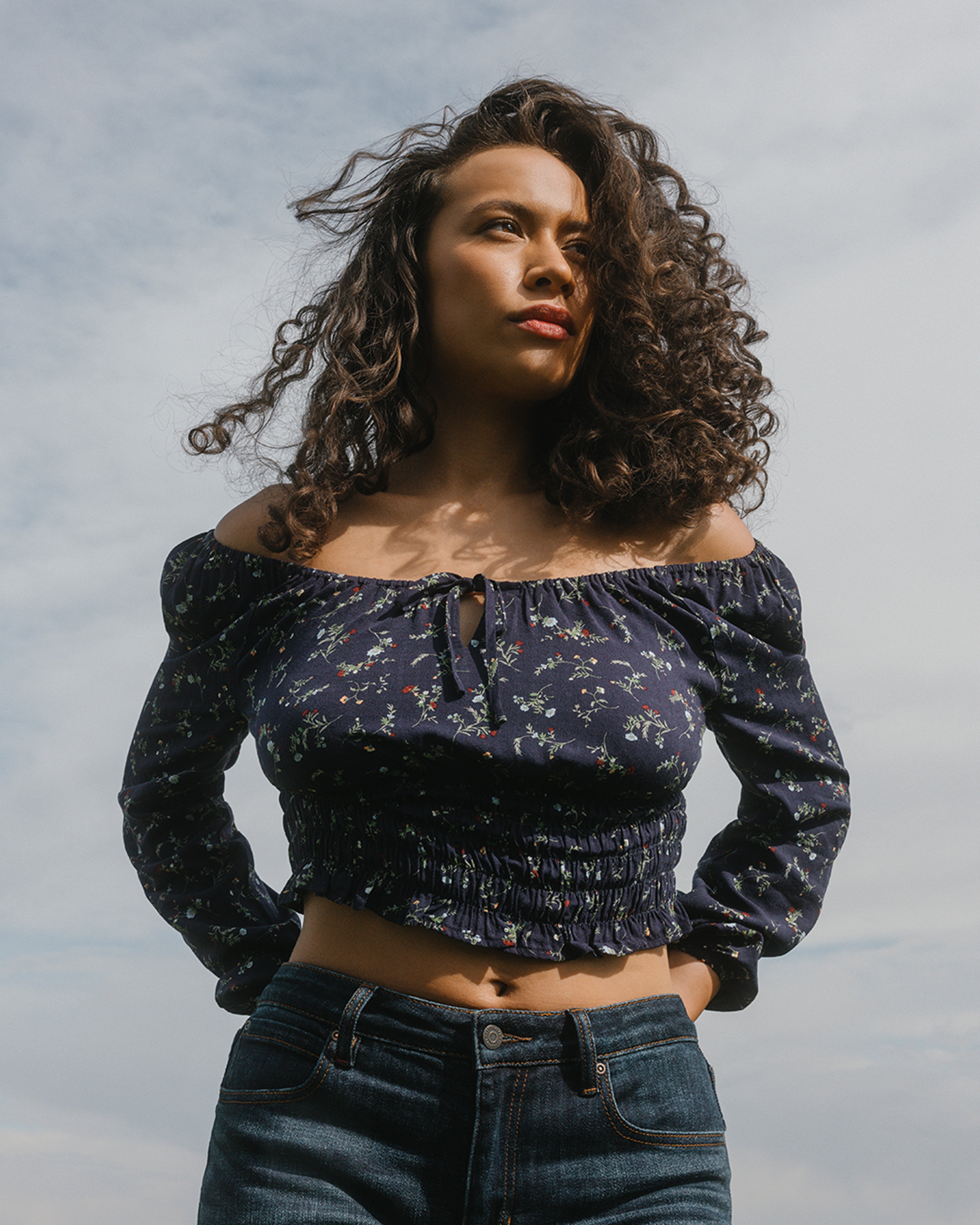Turner Ditsy Floral Print Long Sleeve Top