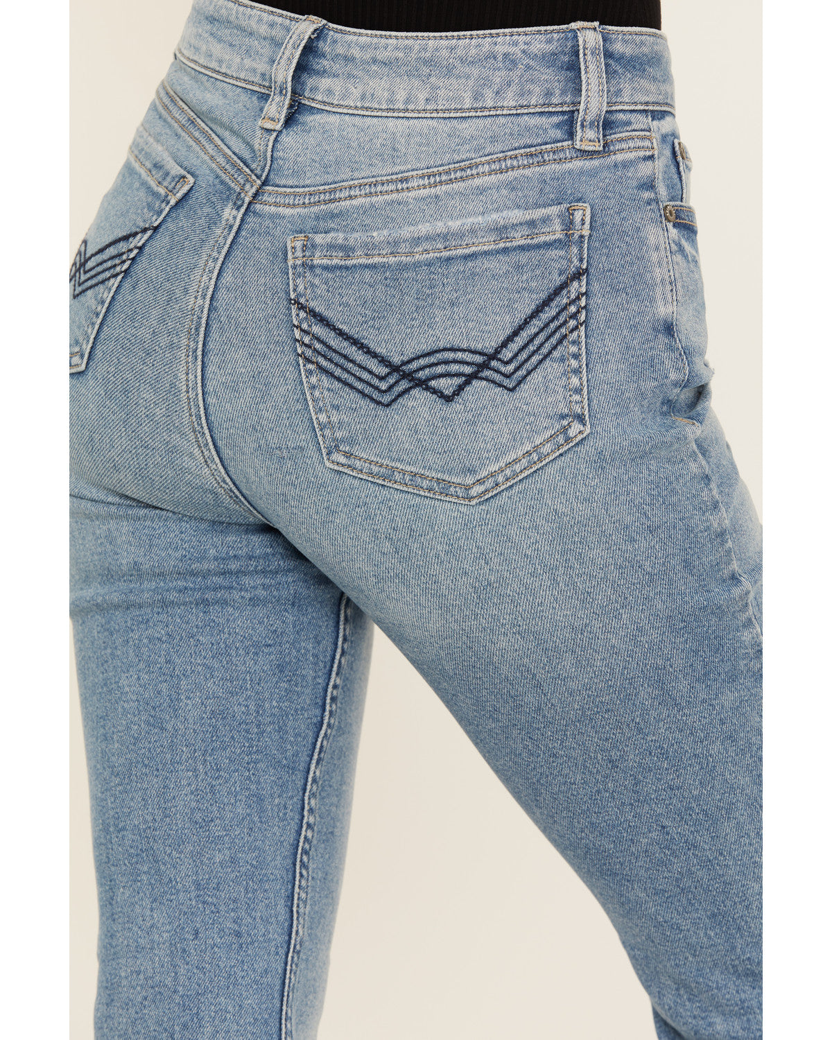Arbor Medium Wash Outlaw High Rise Flare Super Stretch Denim Jeans