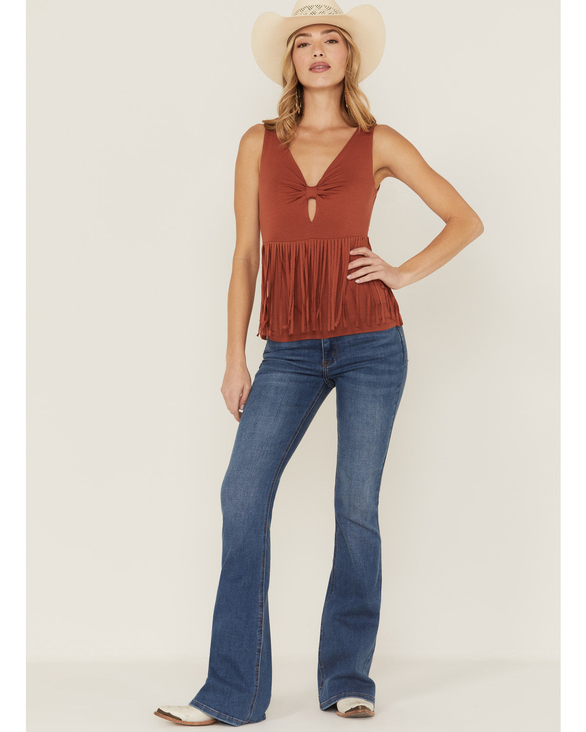 Bluebell Twist & Fringe Top