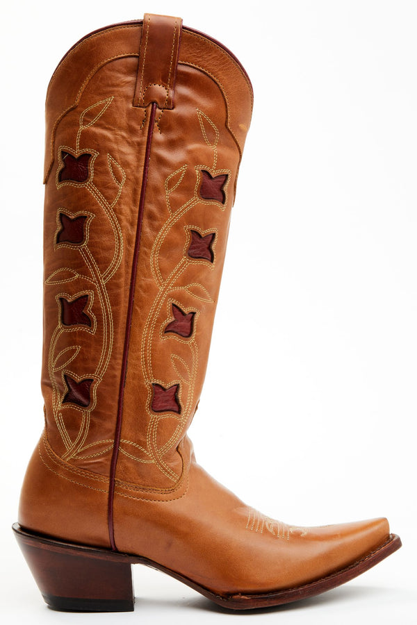 Deville Western Boots - Snip Toe - Cognac