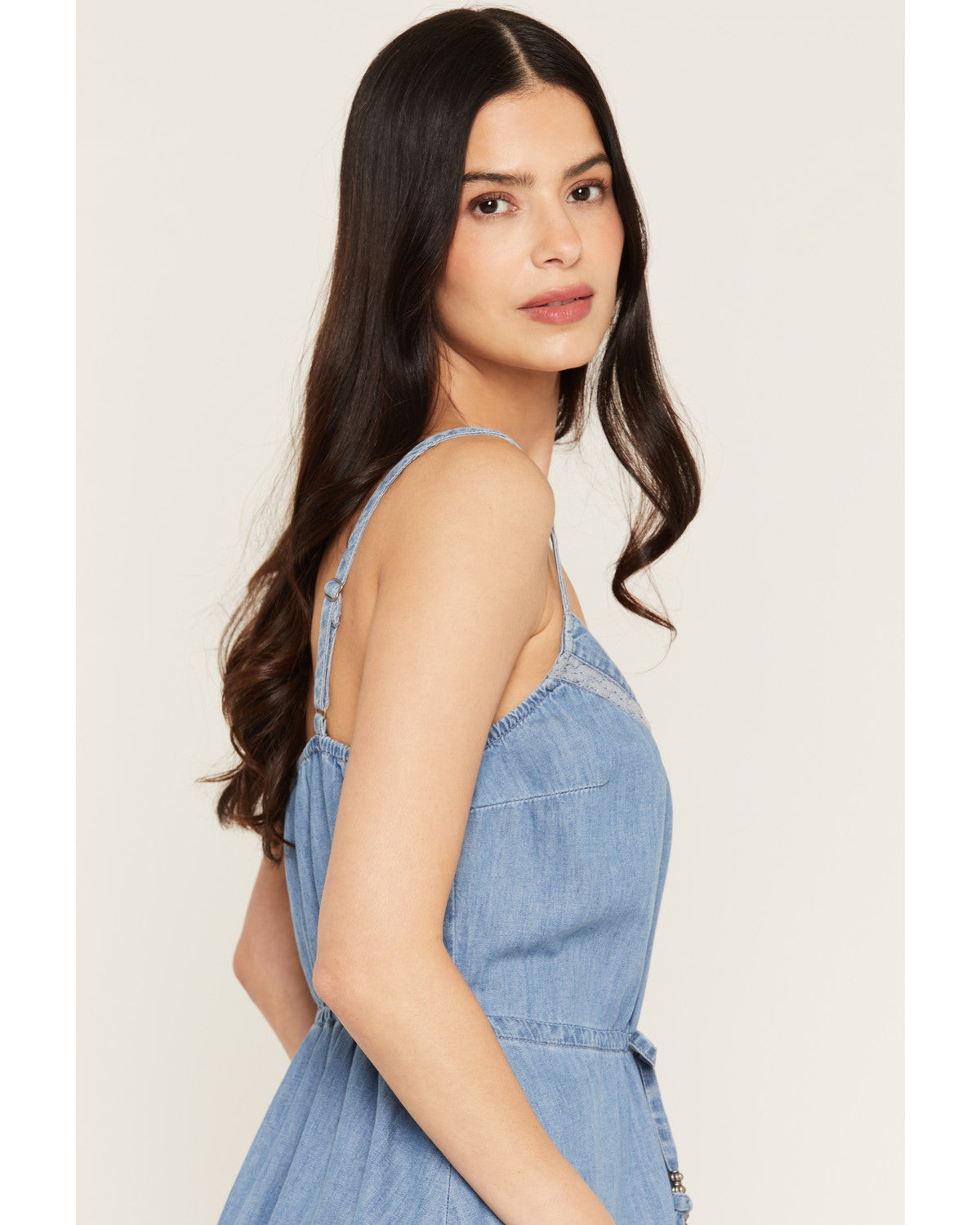 Rowan Tiered Denim Mini Dress