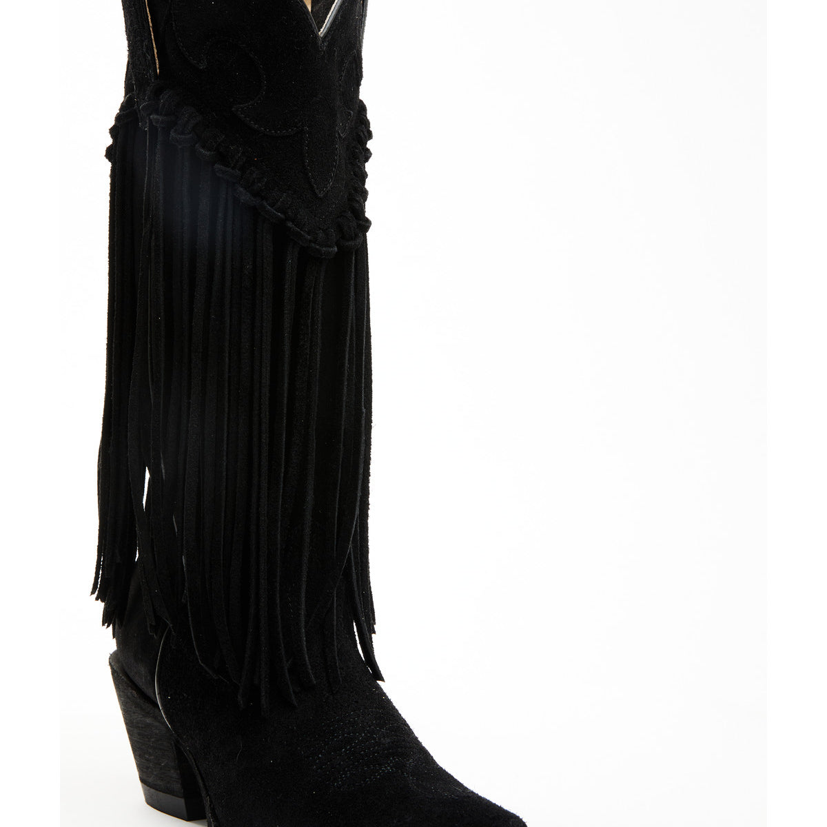 Sterling Fringe Tall Western Boots - Snip Toe