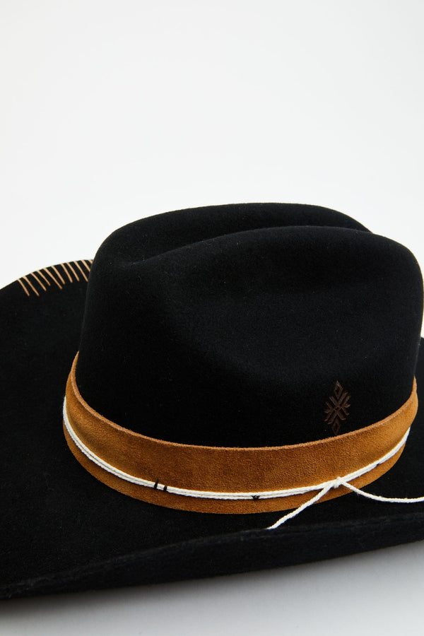 Terranova Wool Western Hat - Black