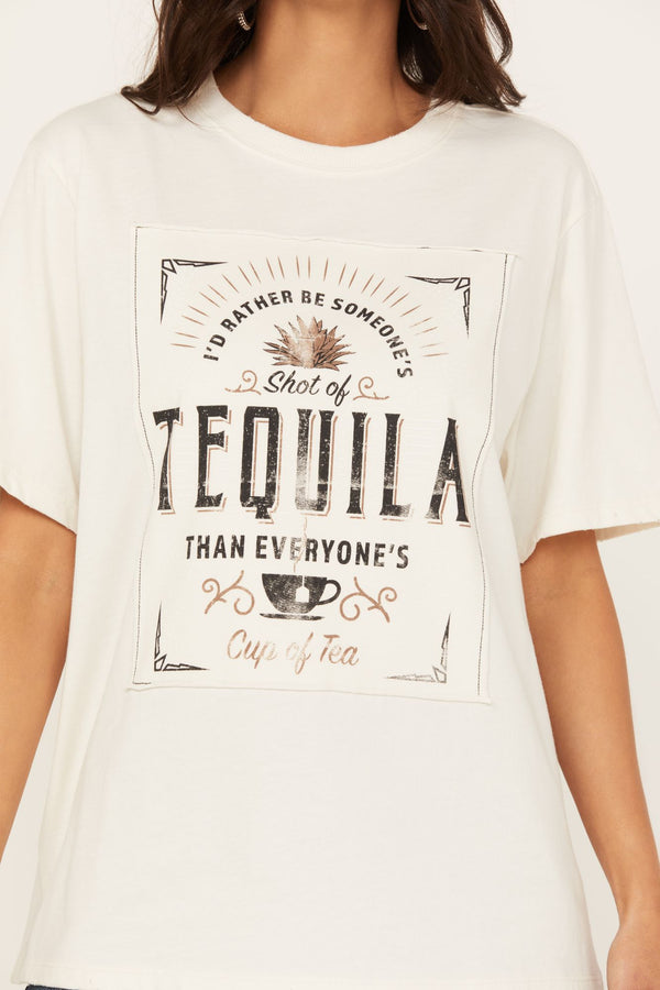 Shot Of Tequila Short Sleeve Graphic Tee - Ivory