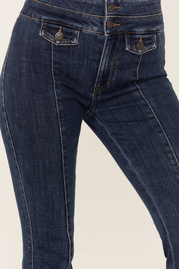 La Vista Dark Wash Legend High Rise Bootcut Comfort Stretch Denim Jeans