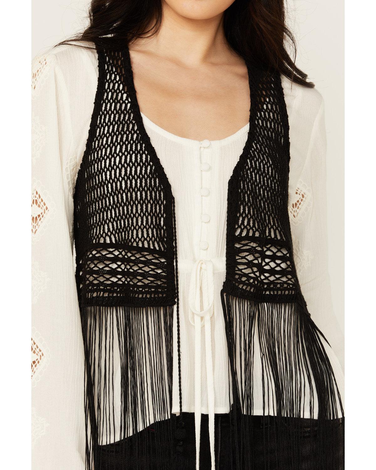 Hawls Crochet Fringe Vest
