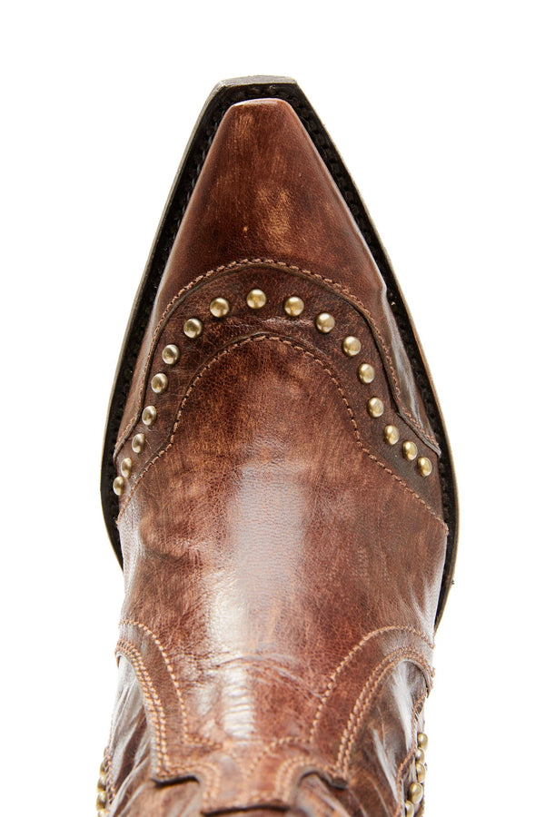 Rite-Away Brown Western Boots - Snip Toe - Brown