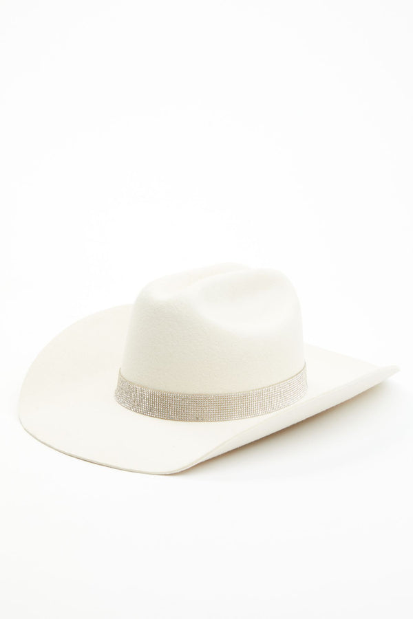 Saddlebrooke Western Wool Felt Hat - Cream