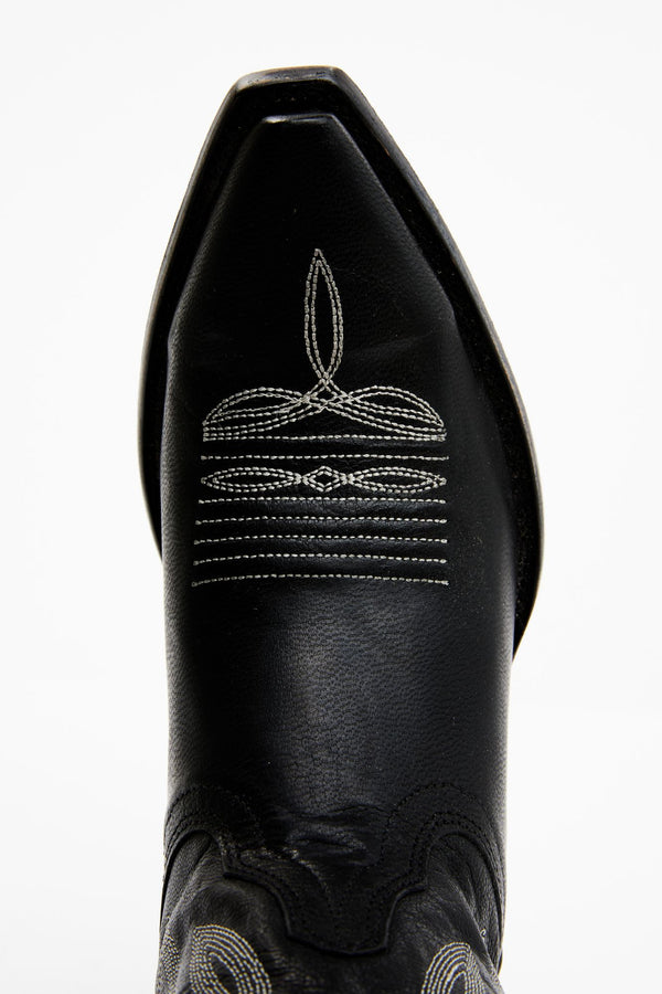 Colt Volgo Black Leather Western Boots - Snip Toe - Black