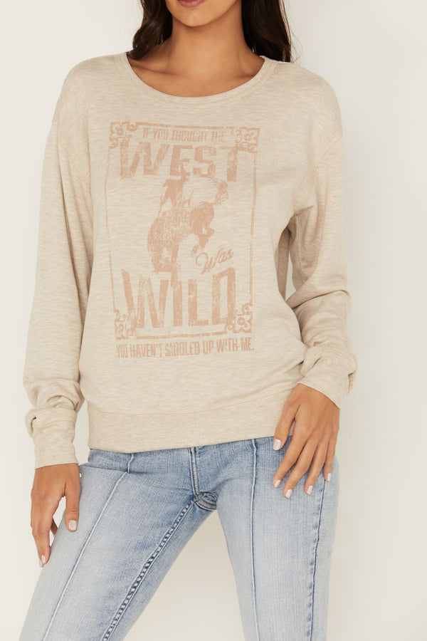 Wild West Graphic Sweatshirt - Oatmeal