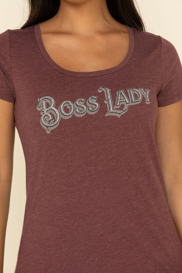 Boss Lady Trustie Tee - Burgundy